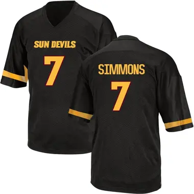 Black Replica Men's Shamari Simmons Arizona State Sun Devils Football College Jersey