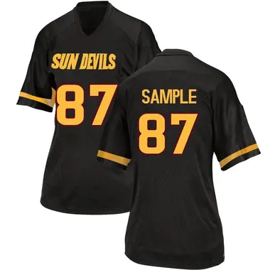 Black Replica Women's Zechariah Sample Arizona State Sun Devils Football College Jersey
