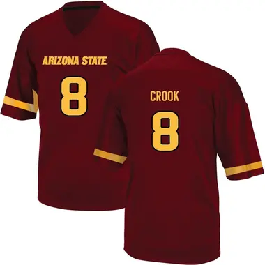 Game Men's Jordan Crook Arizona State Sun Devils Maroon Football College Jersey