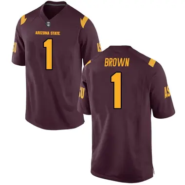 Game Men's Kyson Brown Arizona State Sun Devils Maroon Football College Jersey