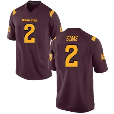 Game Youth Jeff Sims Arizona State Sun Devils Maroon Football College Jersey