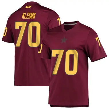 Replica Men's Jalen Klemm Arizona State Sun Devils Maroon AEROREADY Football Jersey