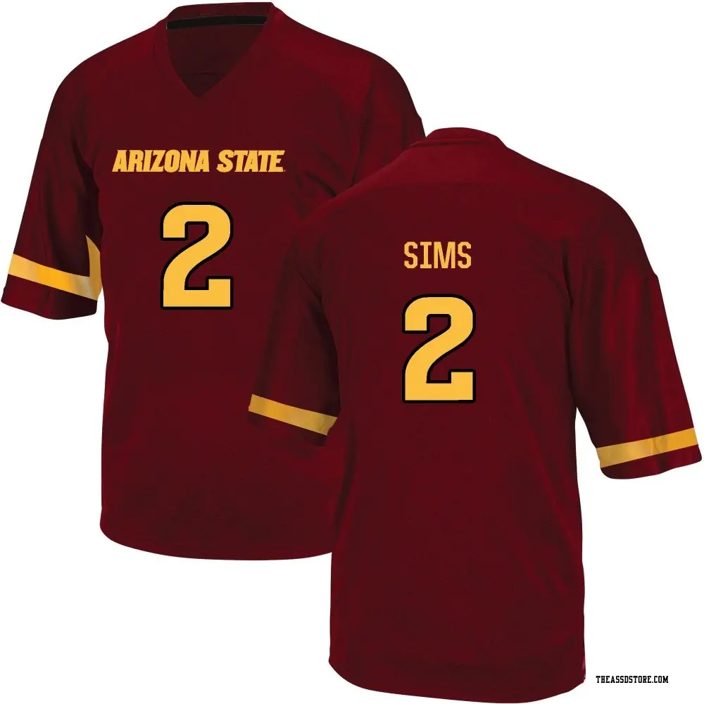 Replica Men's Jeff Sims Arizona State Sun Devils Maroon Football College Jersey