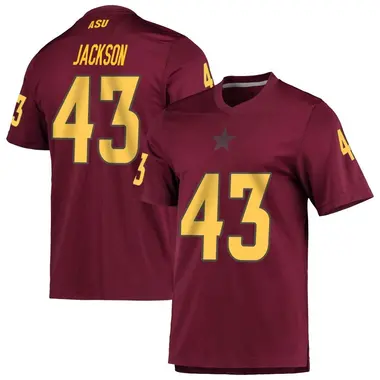 Replica Men's Krew Jackson Arizona State Sun Devils Maroon AEROREADY Football Jersey