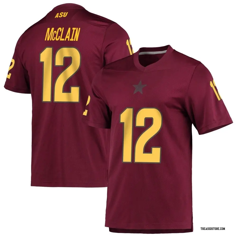 Replica Men's Malik McClain Arizona State Sun Devils Maroon AEROREADY Football Jersey