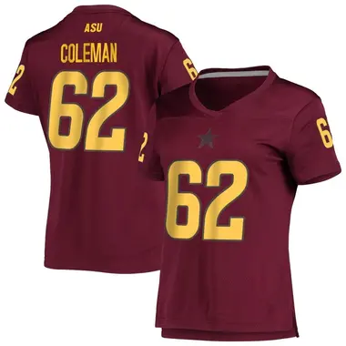 Replica Women's Ben Coleman Arizona State Sun Devils Maroon AEROREADY Football Jersey