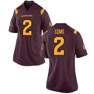 Replica Women's Jeff Sims Arizona State Sun Devils Maroon Football College Jersey