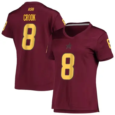 Replica Women's Jordan Crook Arizona State Sun Devils Maroon AEROREADY Football Jersey