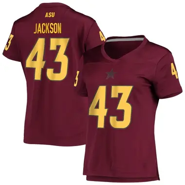 Replica Women's Krew Jackson Arizona State Sun Devils Maroon AEROREADY Football Jersey