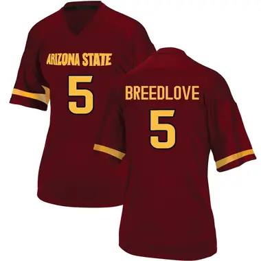 Replica Women's Kyndrich Breedlove Arizona State Sun Devils Maroon Football College Jersey