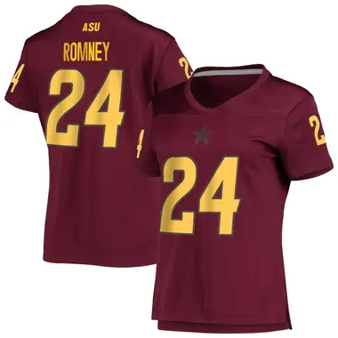 Replica Women's Tate Romney Arizona State Sun Devils Maroon AEROREADY Football Jersey