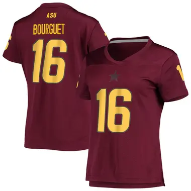 Replica Women's Trenton Bourguet Arizona State Sun Devils Maroon AEROREADY Football Jersey