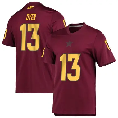 Replica Youth Cameron Dyer Arizona State Sun Devils Maroon AEROREADY Football Jersey