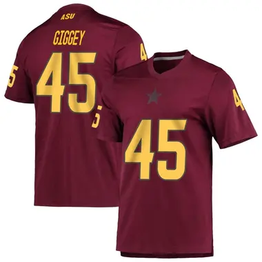 Replica Youth James Giggey Arizona State Sun Devils Maroon AEROREADY Football Jersey