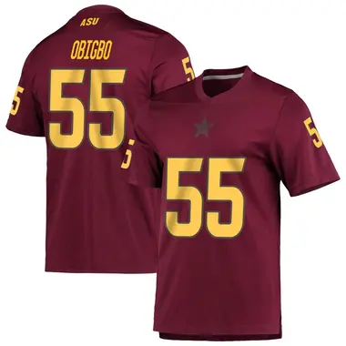 Replica Youth Jimeto Obigbo Arizona State Sun Devils Maroon AEROREADY Football Jersey