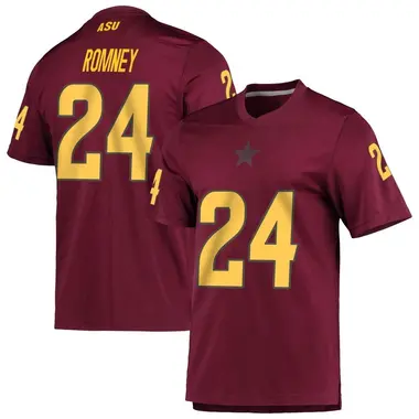 Replica Youth Tate Romney Arizona State Sun Devils Maroon AEROREADY Football Jersey