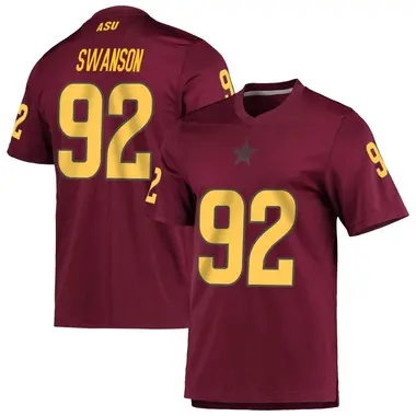Replica Youth Zac Swanson Arizona State Sun Devils Maroon AEROREADY Football Jersey
