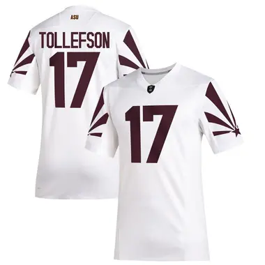 White Game Men's Michael Tollefson Arizona State Sun Devils Special Premier Football Jersey