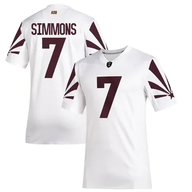 White Game Men's Shamari Simmons Arizona State Sun Devils Special Premier Football Jersey
