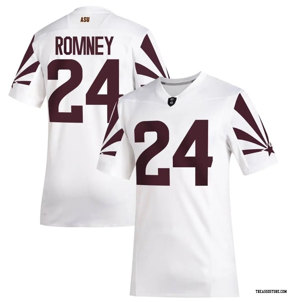 White Game Men's Tate Romney Arizona State Sun Devils Special Premier Football Jersey