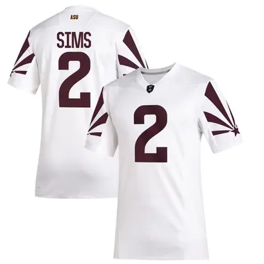 White Game Youth Jeff Sims Arizona State Sun Devils Special Premier Football Jersey