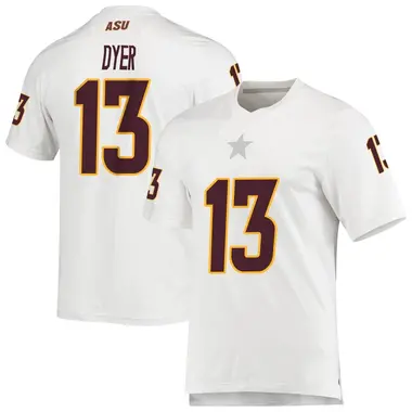 White Replica Men's Cameron Dyer Arizona State Sun Devils AEROREADY Football Jersey