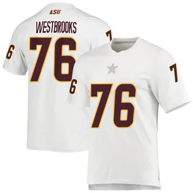 White Replica Men's Champ Westbrooks Arizona State Sun Devils AEROREADY Football Jersey