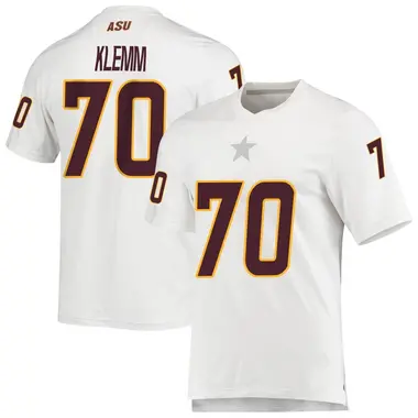 White Replica Men's Jalen Klemm Arizona State Sun Devils AEROREADY Football Jersey