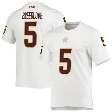 White Replica Men's Kyndrich Breedlove Arizona State Sun Devils AEROREADY Football Jersey