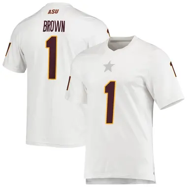 White Replica Men's Kyson Brown Arizona State Sun Devils AEROREADY Football Jersey