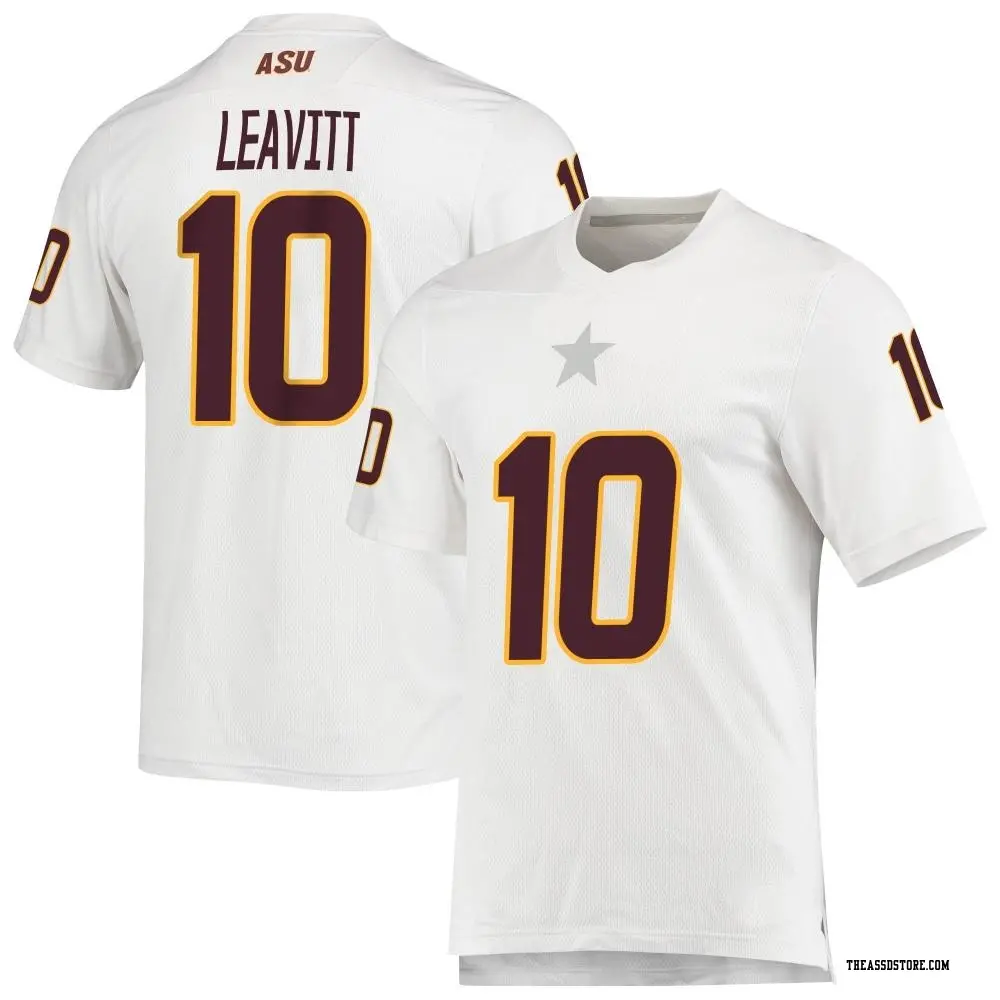 White Replica Men's Sam Leavitt Arizona State Sun Devils AEROREADY Football Jersey