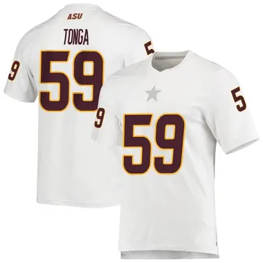 White Replica Men's Semisi Tonga Arizona State Sun Devils AEROREADY Football Jersey