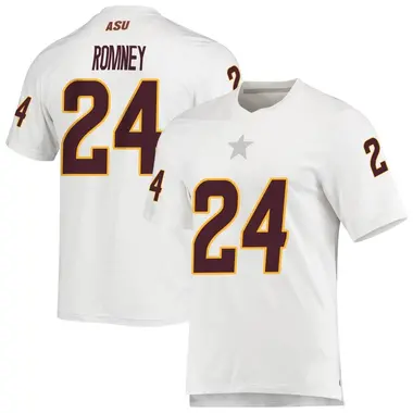 White Replica Men's Tate Romney Arizona State Sun Devils AEROREADY Football Jersey