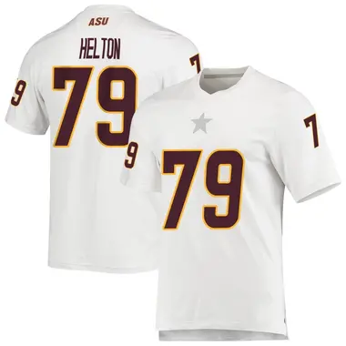 White Replica Youth Brent Helton Arizona State Sun Devils AEROREADY Football Jersey