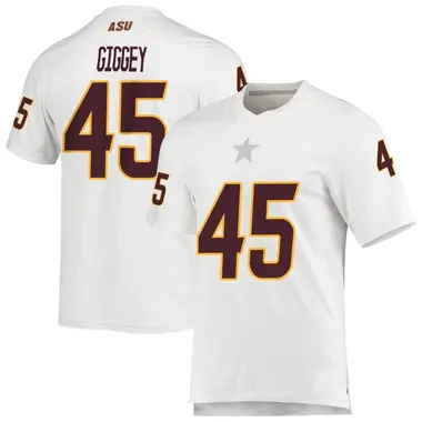 White Replica Youth James Giggey Arizona State Sun Devils AEROREADY Football Jersey