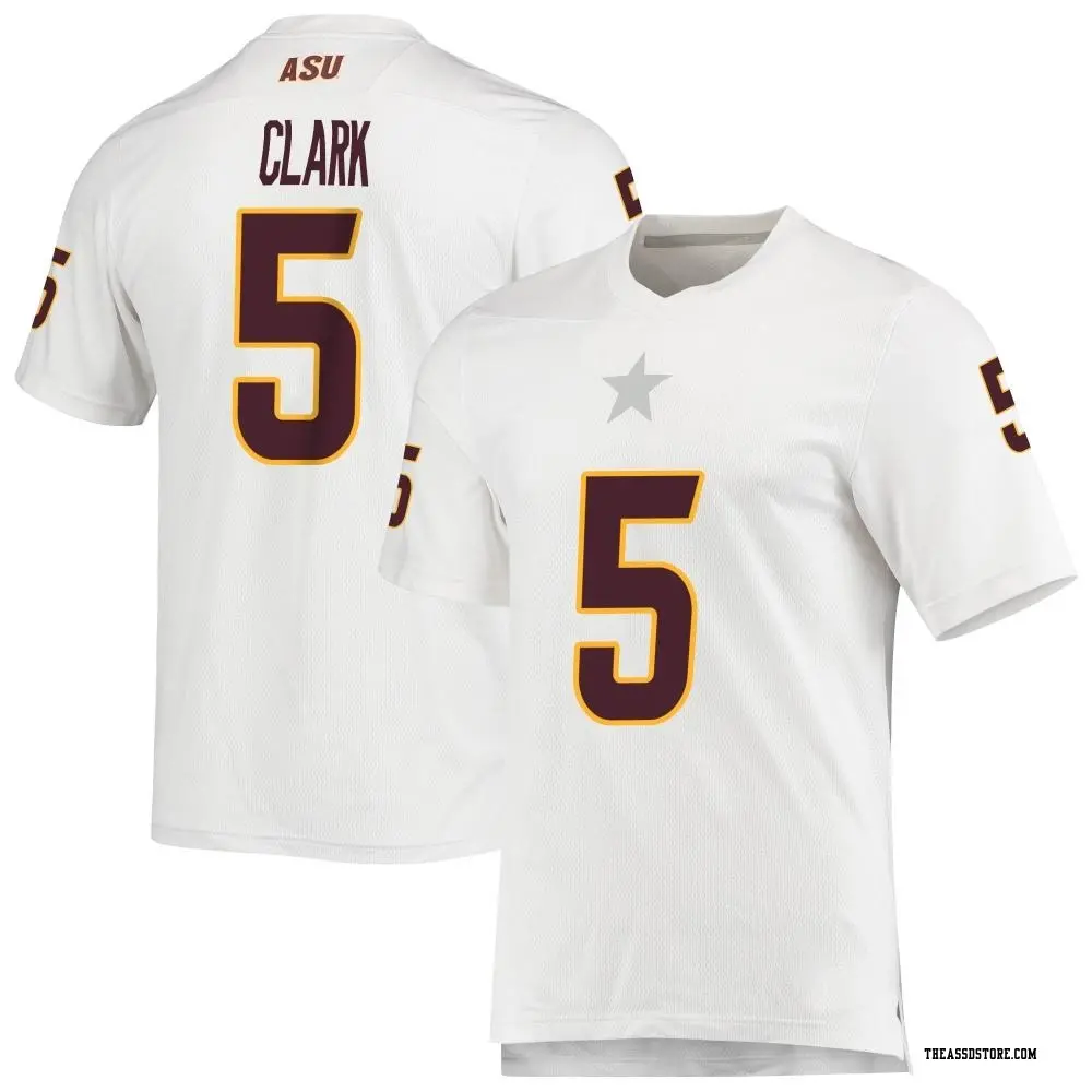 White Replica Youth Jeff Clark Arizona State Sun Devils AEROREADY Football Jersey