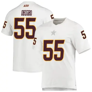 White Replica Youth Jimeto Obigbo Arizona State Sun Devils AEROREADY Football Jersey