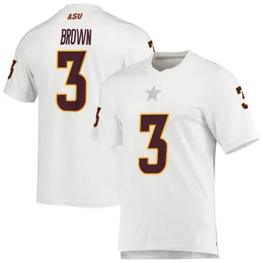 White Replica Youth Raleek Brown Arizona State Sun Devils AEROREADY Football Jersey