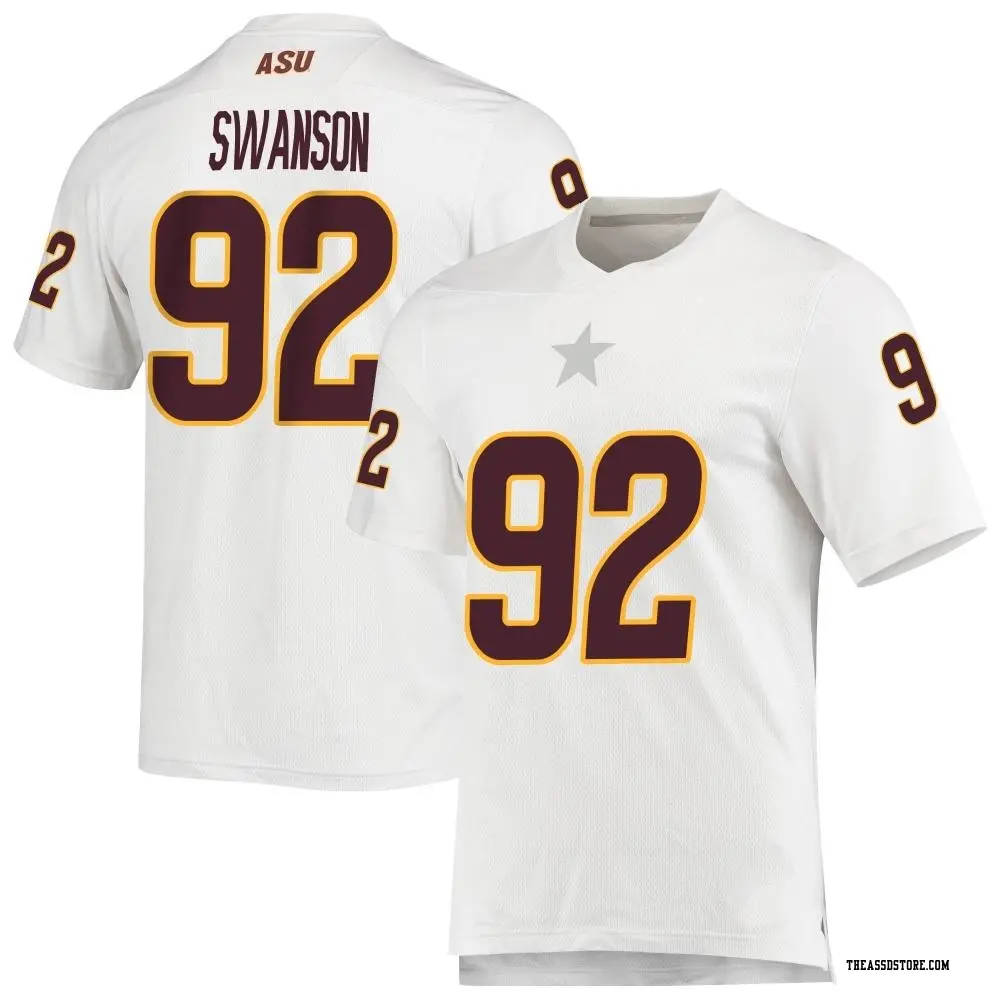 White Replica Youth Zac Swanson Arizona State Sun Devils AEROREADY Football Jersey